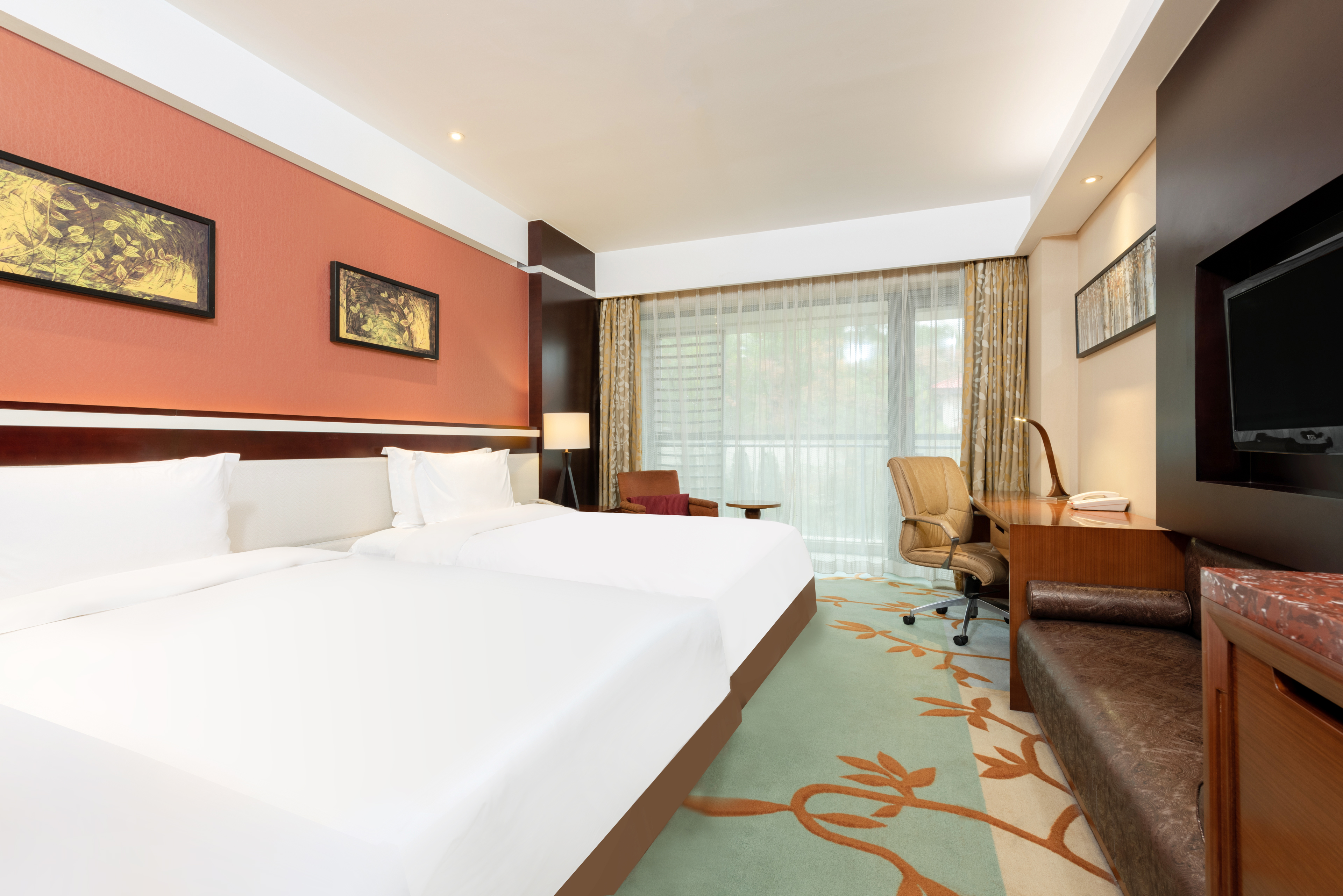 豪華園景雙床房