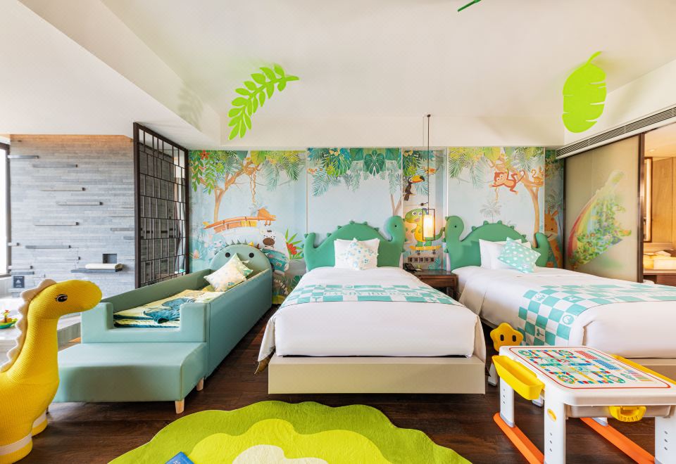 夢游XIAN境主題家庭房（小恐龍床丨森系帳篷）