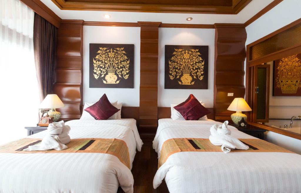 奢华双床房（带水疗浴缸和阳台） 禁烟