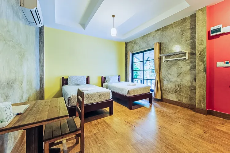 ห้องพักแบบบ้านพัก เตียงใหญ่หรือเตียงแฝดมาตรฐาน