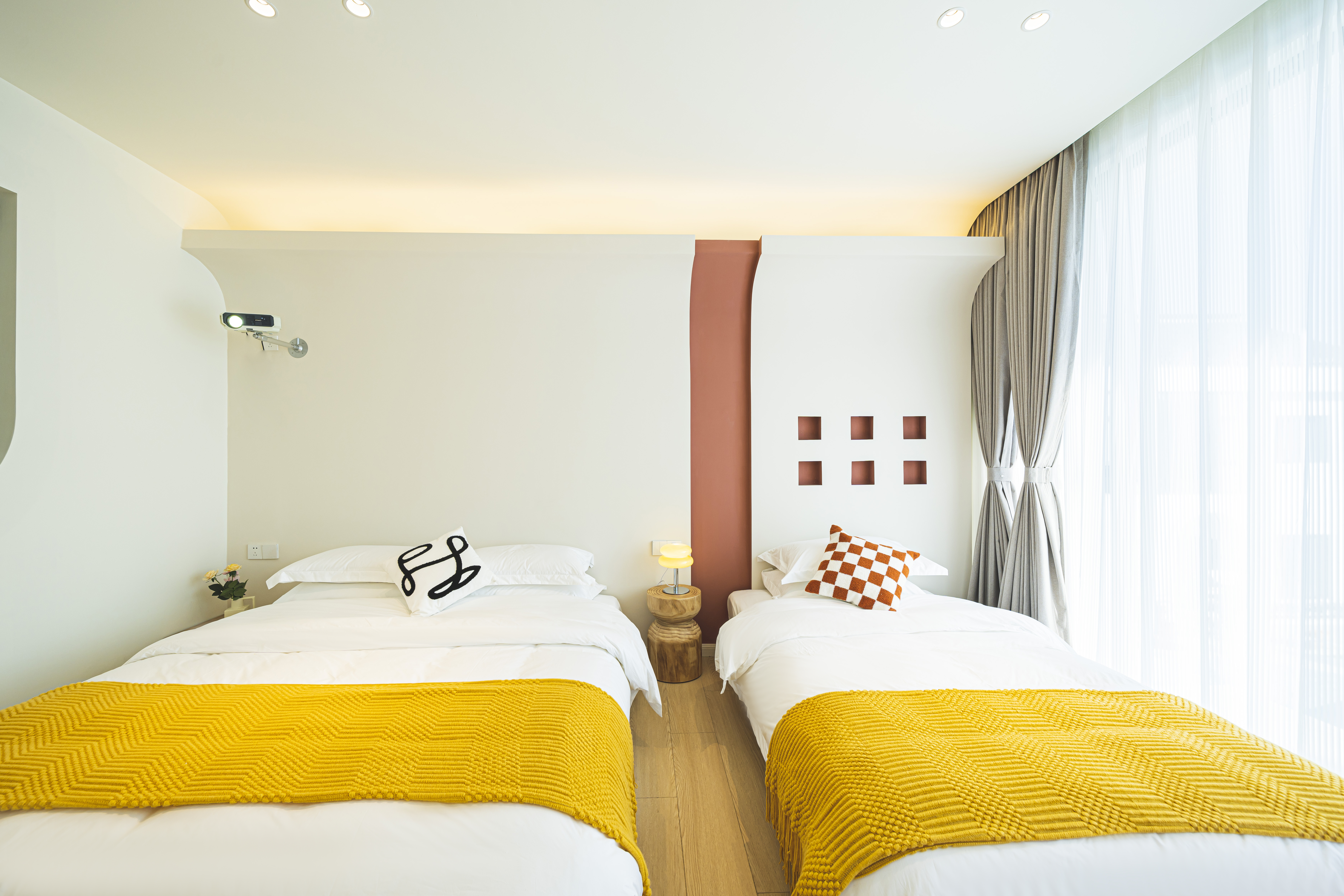 一抹晚夏景观双床房