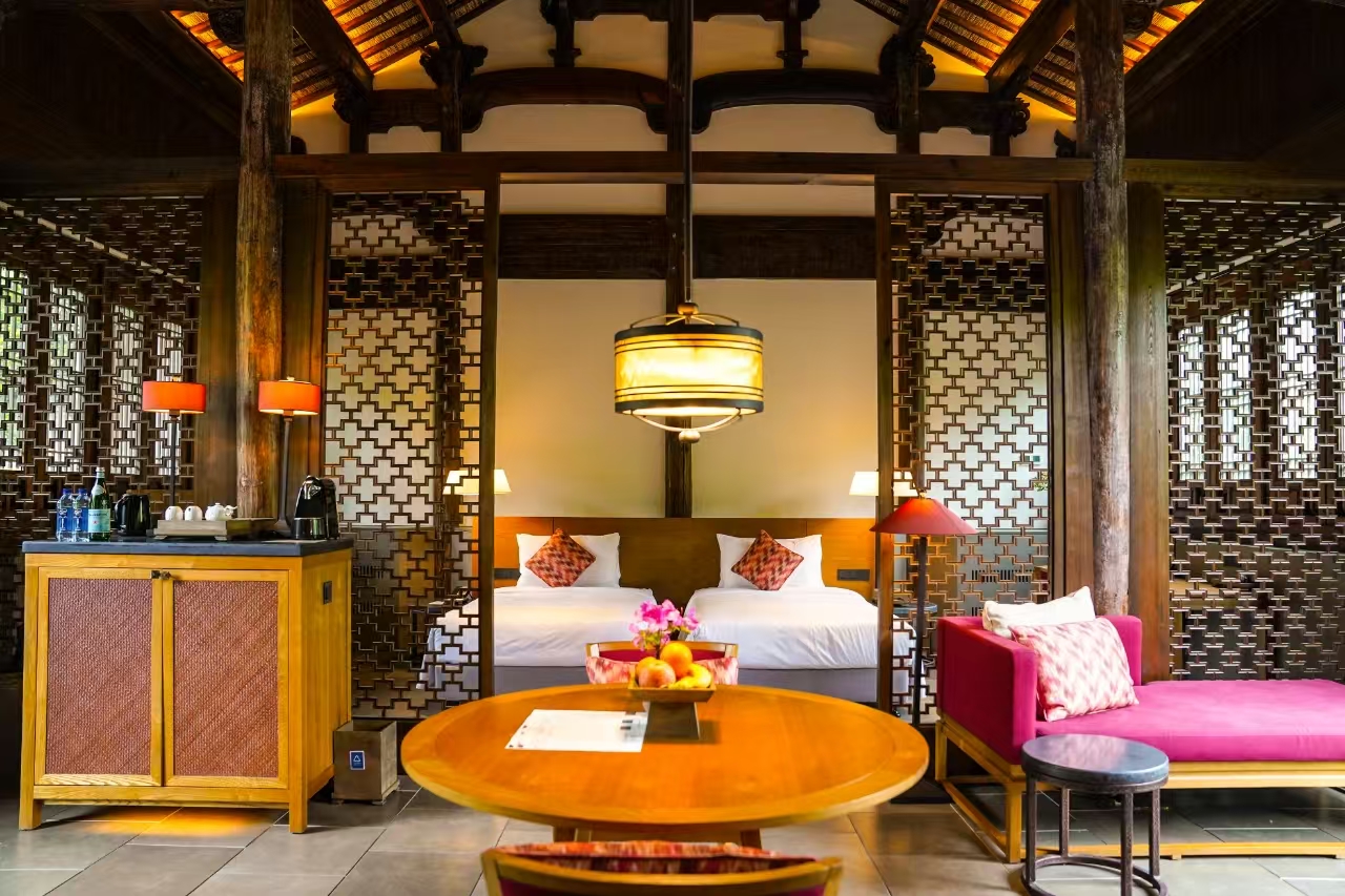 阳明阁双床房丨庭院别墅