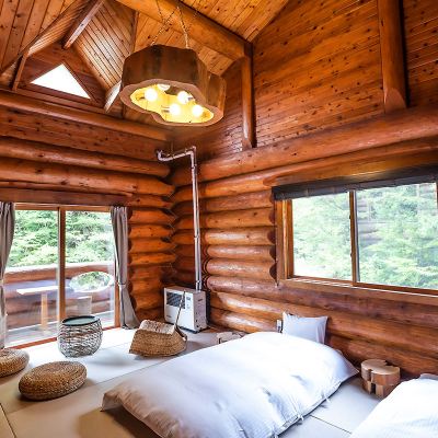 【ログハウス】ツインベッド露天風呂付客室 八丁の湯 クーポン