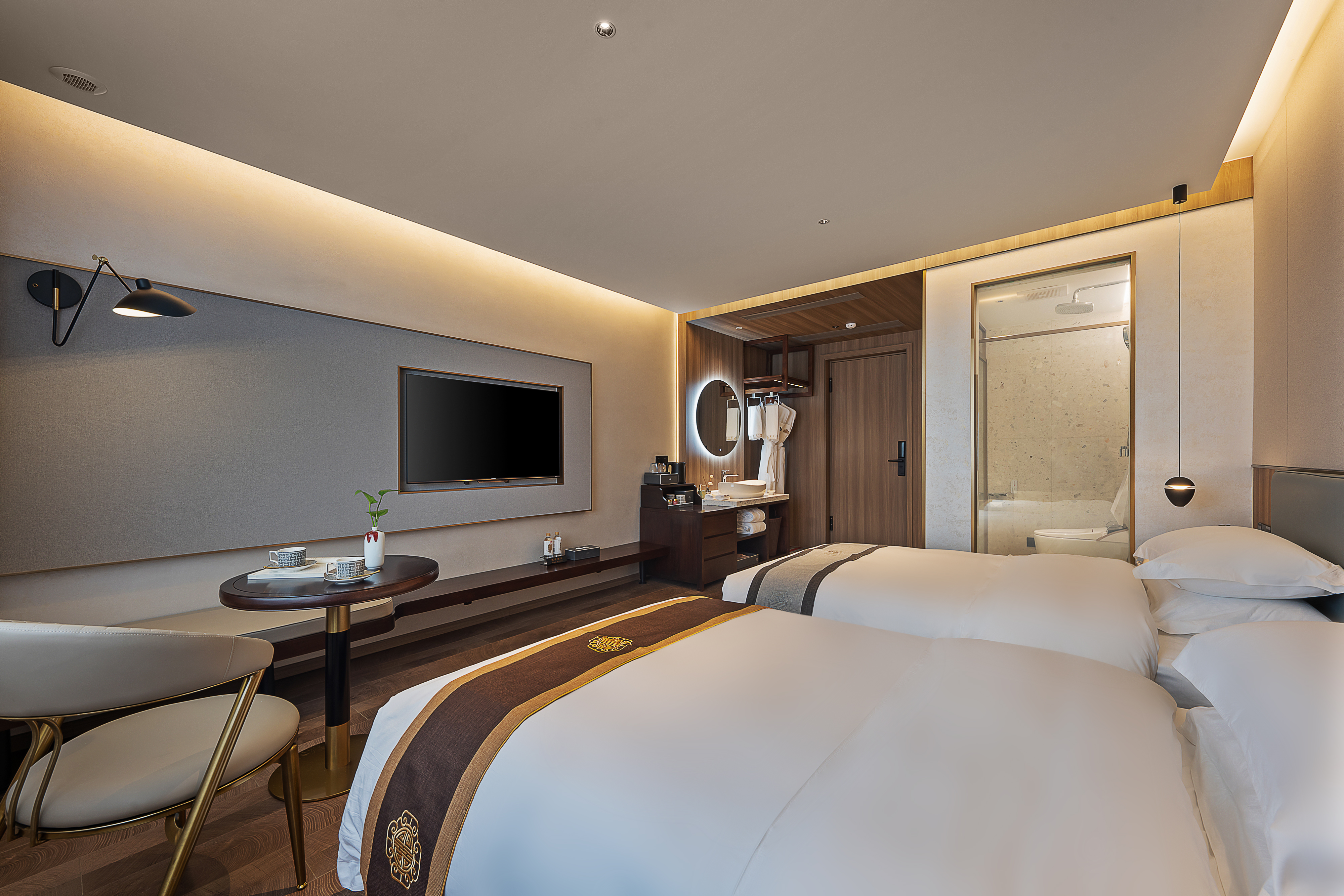 玉锦-山景双床房（全屋智能+乳胶床垫+办公书桌）