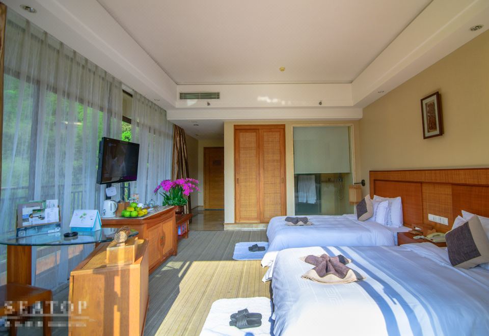 畔山观景双床房-景观阳台-认证水质温泉水