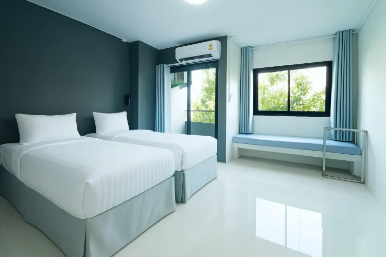 ห้องดีลักซ์เตียงเดี่ยว 2 เตียง