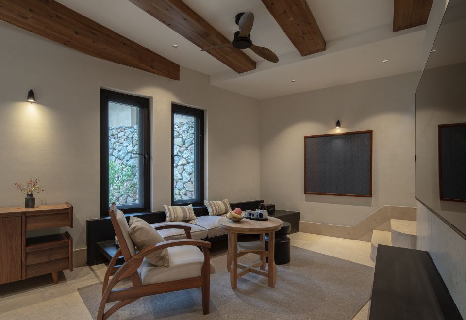 归樵·Loft亲子庭院套房[落地窗+双床+泡池]