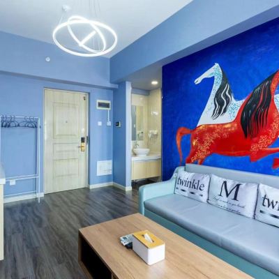 聚樂全景麻將大套房（獨立空調+乾濕分離+觀景飄窗） 綠森雪公寓（廣州花都融創文旅城店）優惠