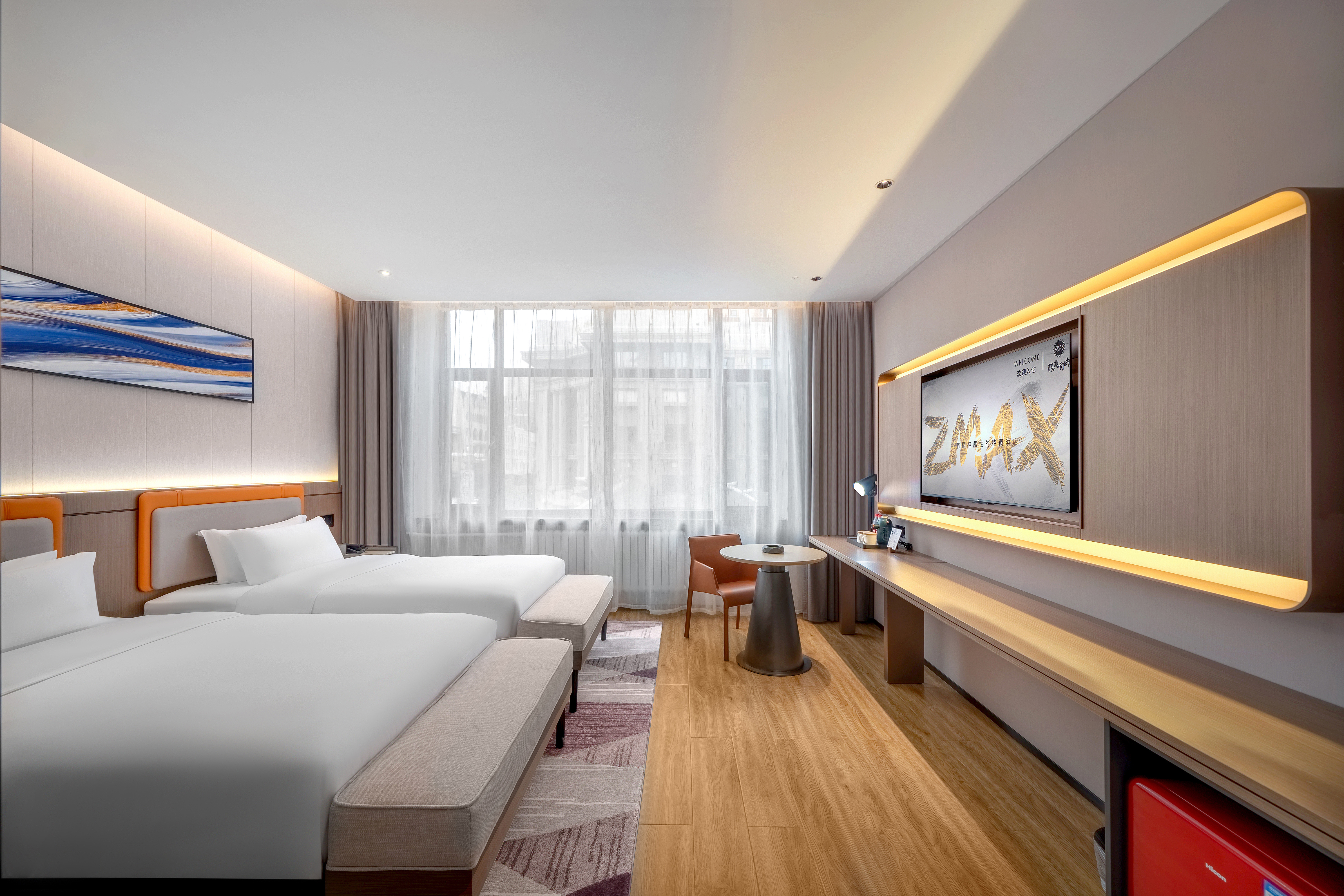 ZMAX Manxi Hotel (Harbin Central Street Sophia Church Store)两张床 XL