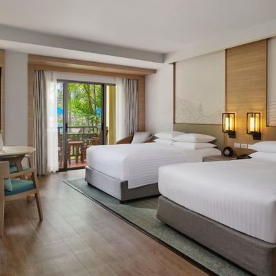 大型客房, 2 張雙人床, 泳池景觀, 露台 普吉島美林海灘萬豪度假飯店優惠