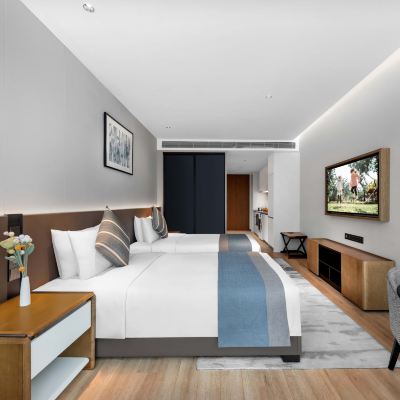 豪華單房公寓-雙床 ‖洗烘一體+絲漣床墊『酣然好眠』 成都盛捷高新服務公寓優惠