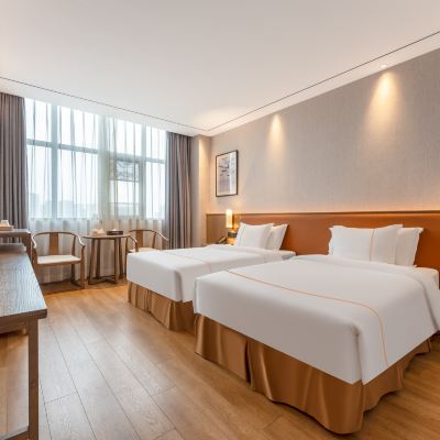 豪華雙床房〔高層景觀·茶韻空間·浴袍〕 華軒裡飯店（珠海唐家大學城店）優惠