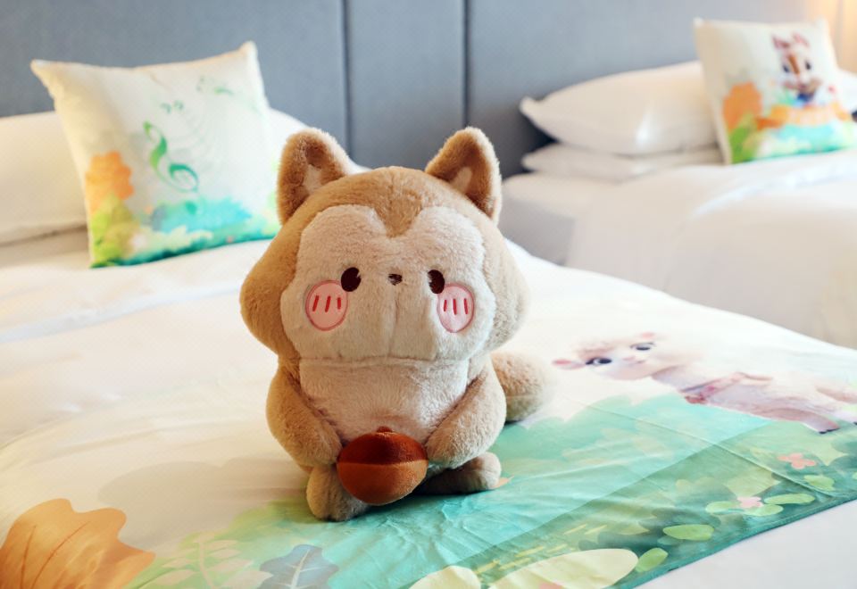 森林幻境親子互動主題雙床房