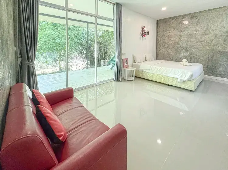 ห้องดีลักซ์เตียงคิงไซส์ วิวสวน