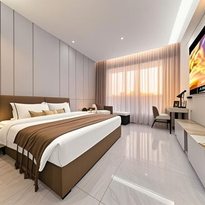 Idle Dream｜高級大床房「巨幕投影•日光沐浴•洗衣機」 翰文國際公寓（廣州珠江新城中山眼科中心店）優惠