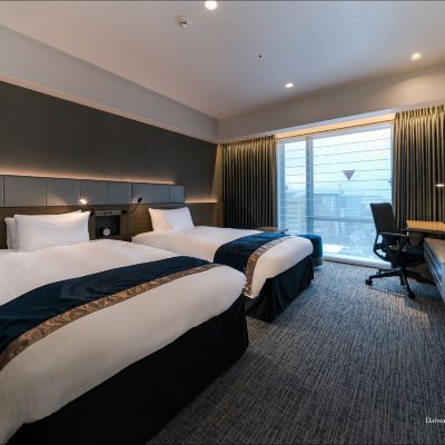 禁菸 城市景豪華雙床房 大和Roynet精選飯店-京都八條TERRACE優惠