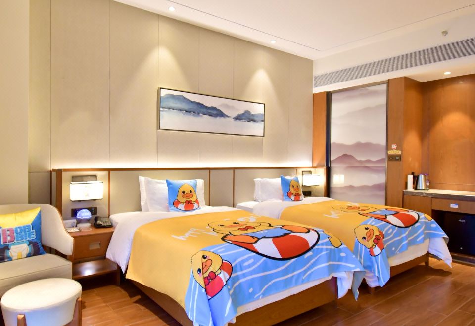 VR萌鴨親子雙床房