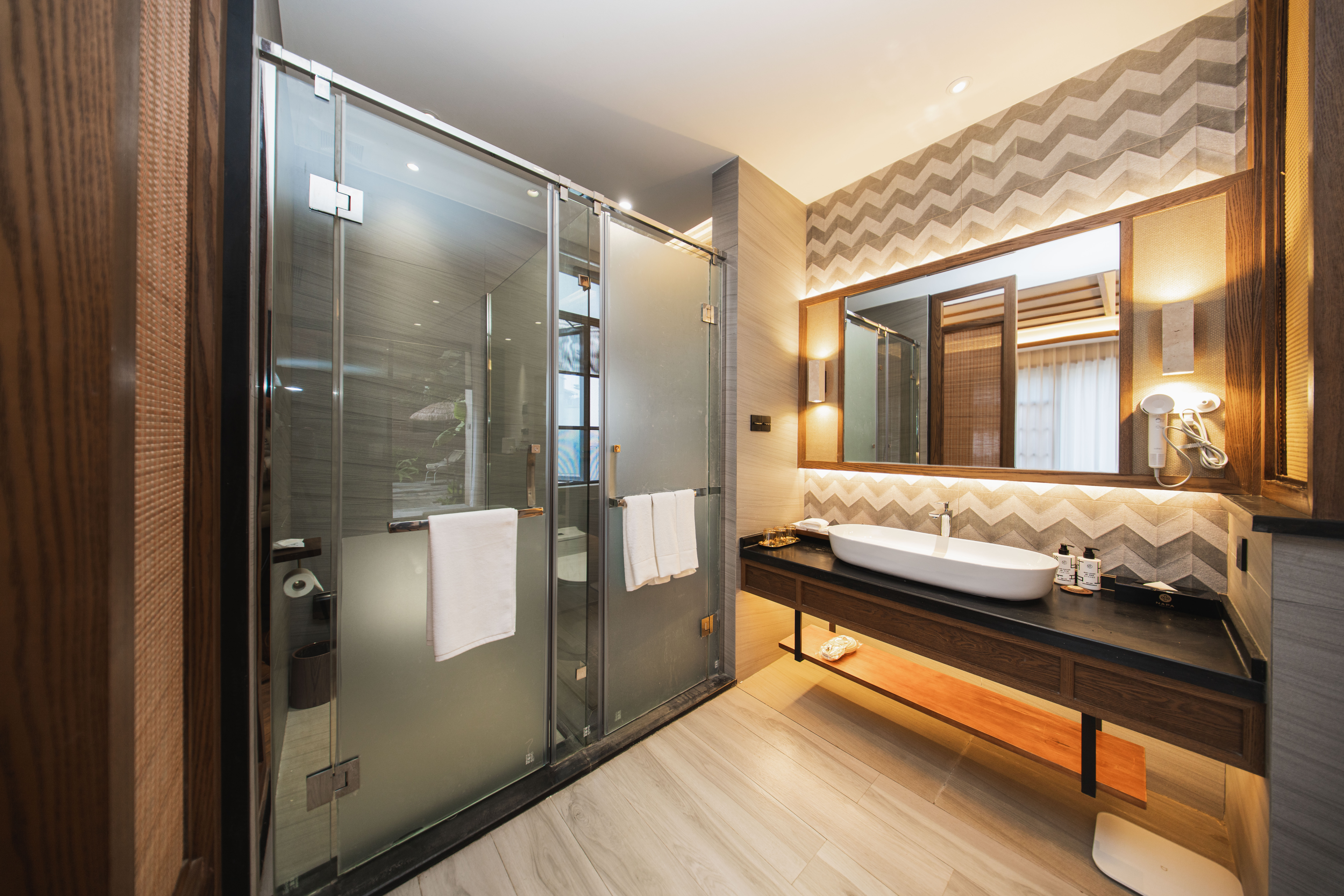 栖庭·趣野私汤双床房「庭院私汤+大落地窗+无限放水」