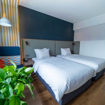 智選標準雙床房（舒達床墊+軟硬枕+新風系統） 濟南經十路智選假日酒店優惠