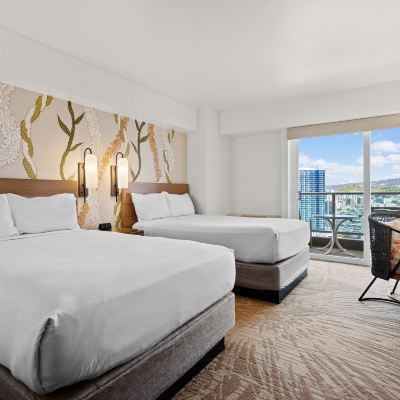 Waikiki Tower Partial Ocean View Room Double Beds Ala Moana Honolulu by Mantra Promo Code