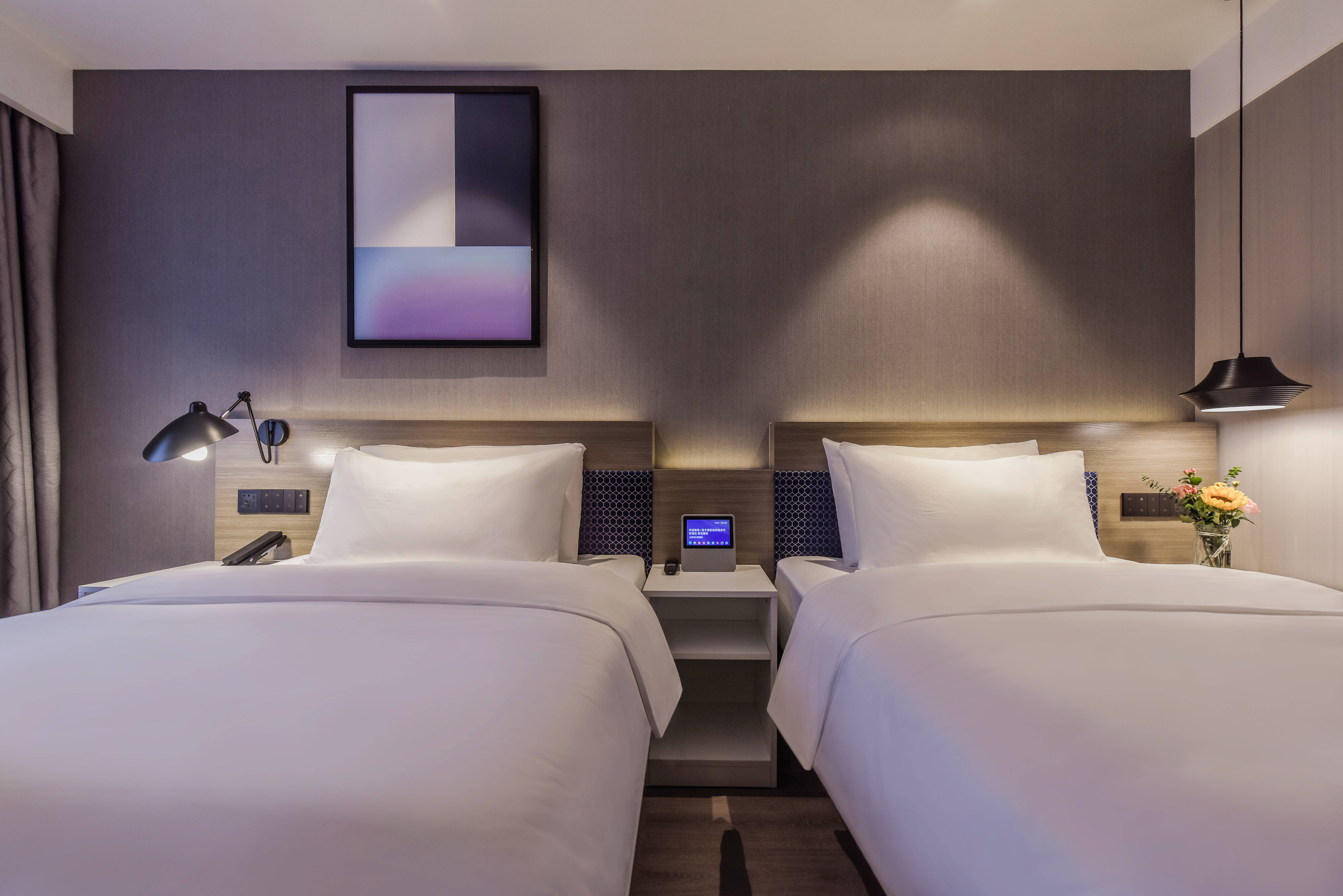 都市节奏双床房（智能客控+电视投屏+顶喷+洗衣烘乾）