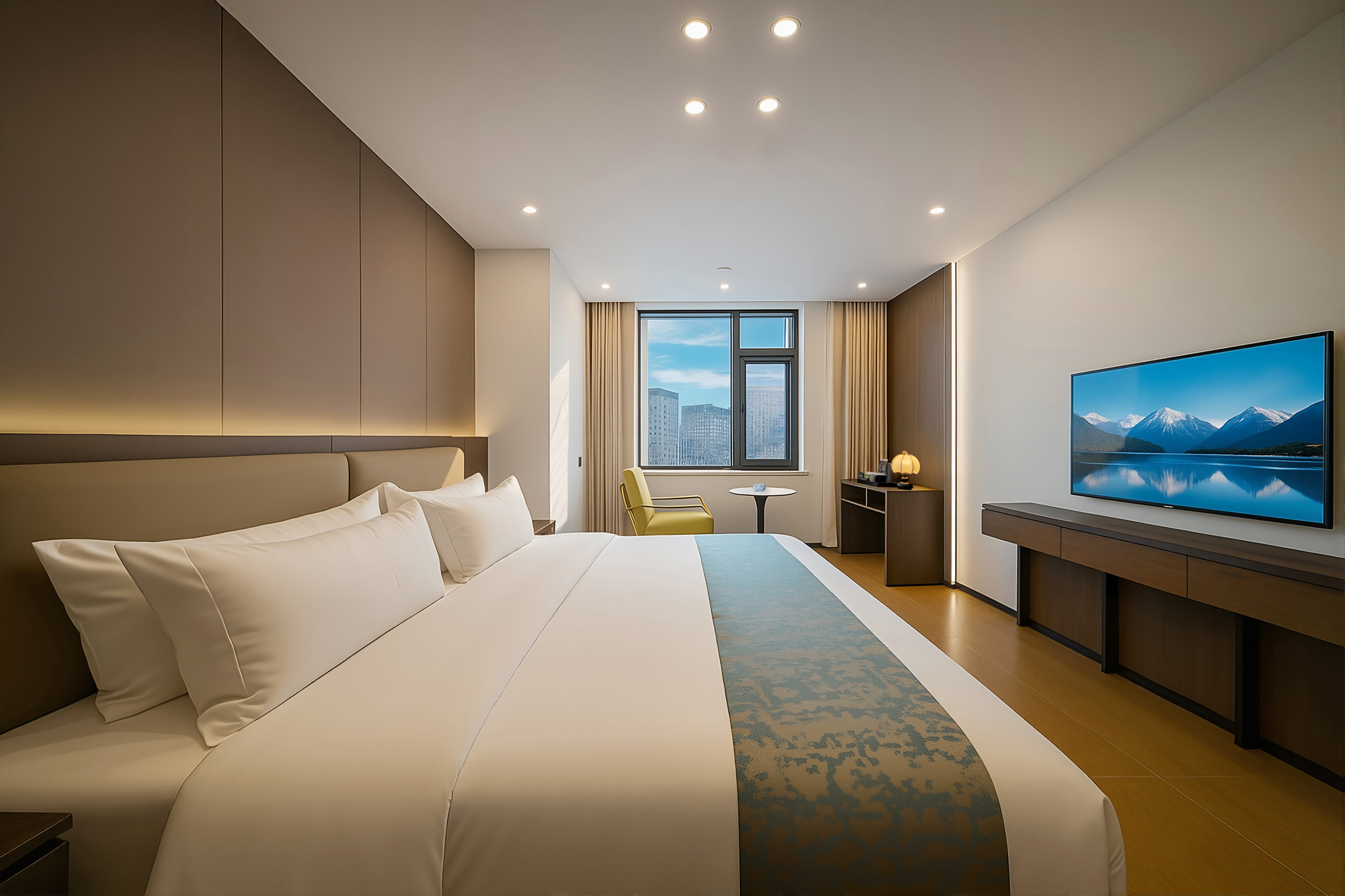 觀嵐大床房—明亮采光+定制床墊