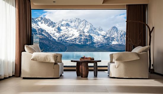 Lán·Shanying | Sky Terrace & Private Hot Spring · Panoramic Snow View (Baisha Old Town)
