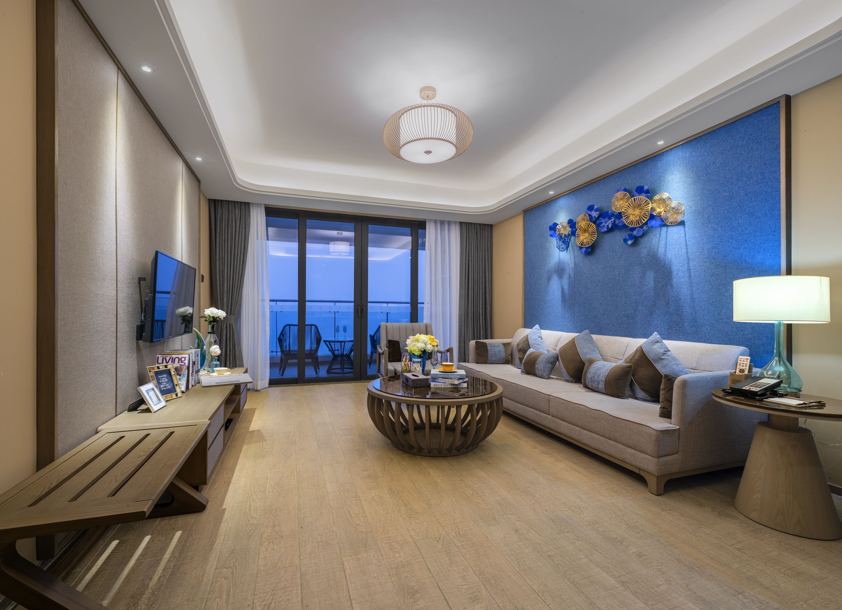 双月家庭海景双卧套房