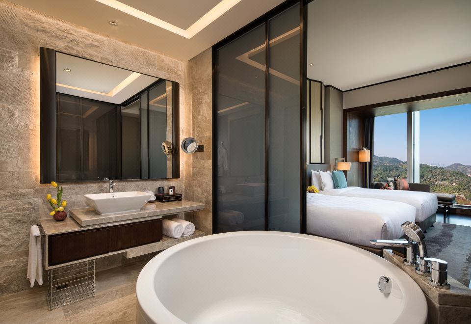 行政高级山景双床房（远瞰山景维港风光）