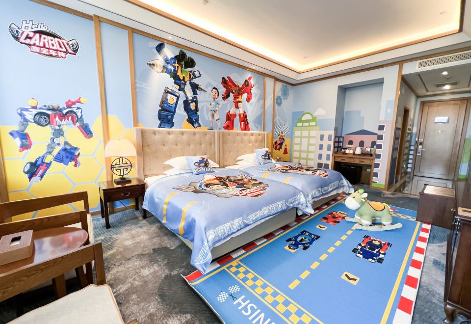 Baihualin Hot Spring Valley HotelKa Bao Racer Theme Family Room With Two Double Beds