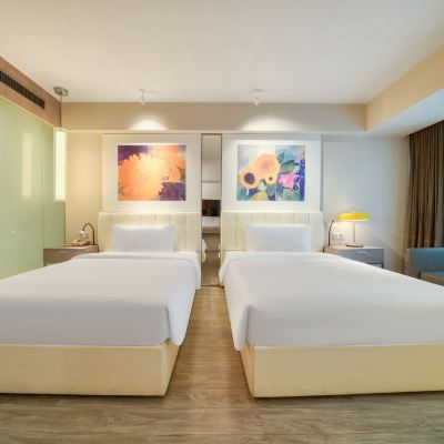 時尚雙床房+助眠負氧離子氧吧 錦江都城飯店（杭州下沙店）優惠