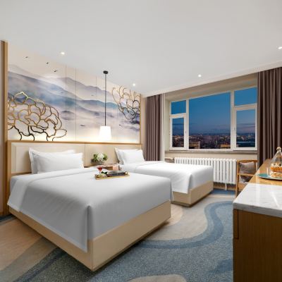 精奢·豪華雙床房（慕斯床墊&獨立空調&品茗茶具） 哈爾濱悅楓飯店（中央大街地鐵站店）優惠