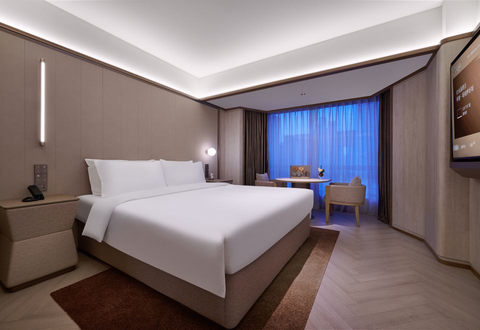 豪华大床房（阳光满屋，城市夜景、65寸可投屏电视）