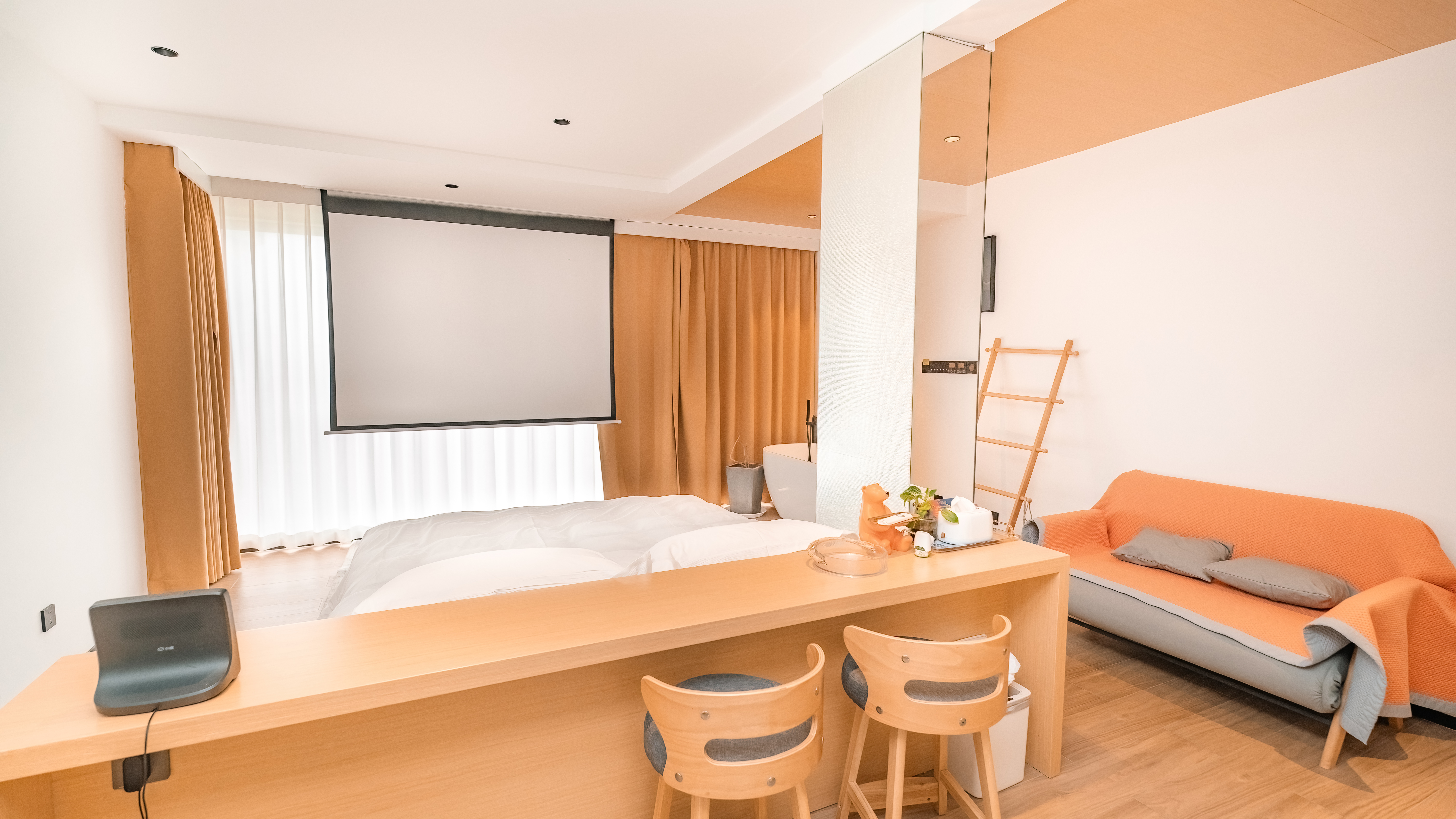 Shengsi qing yu jing house多宝鱼·海景投影浴缸大床房