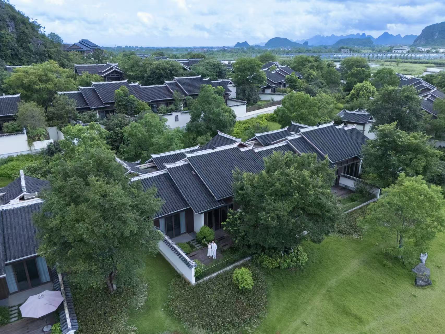 湖景庭院露台双床单卧别墅