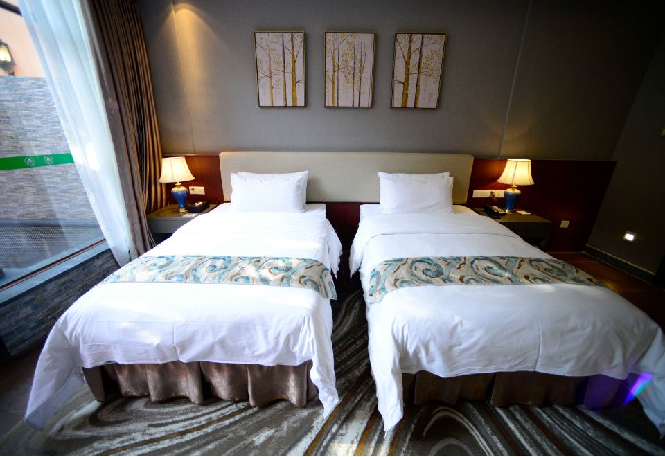 半山别墅花园双床房|独立温泉池