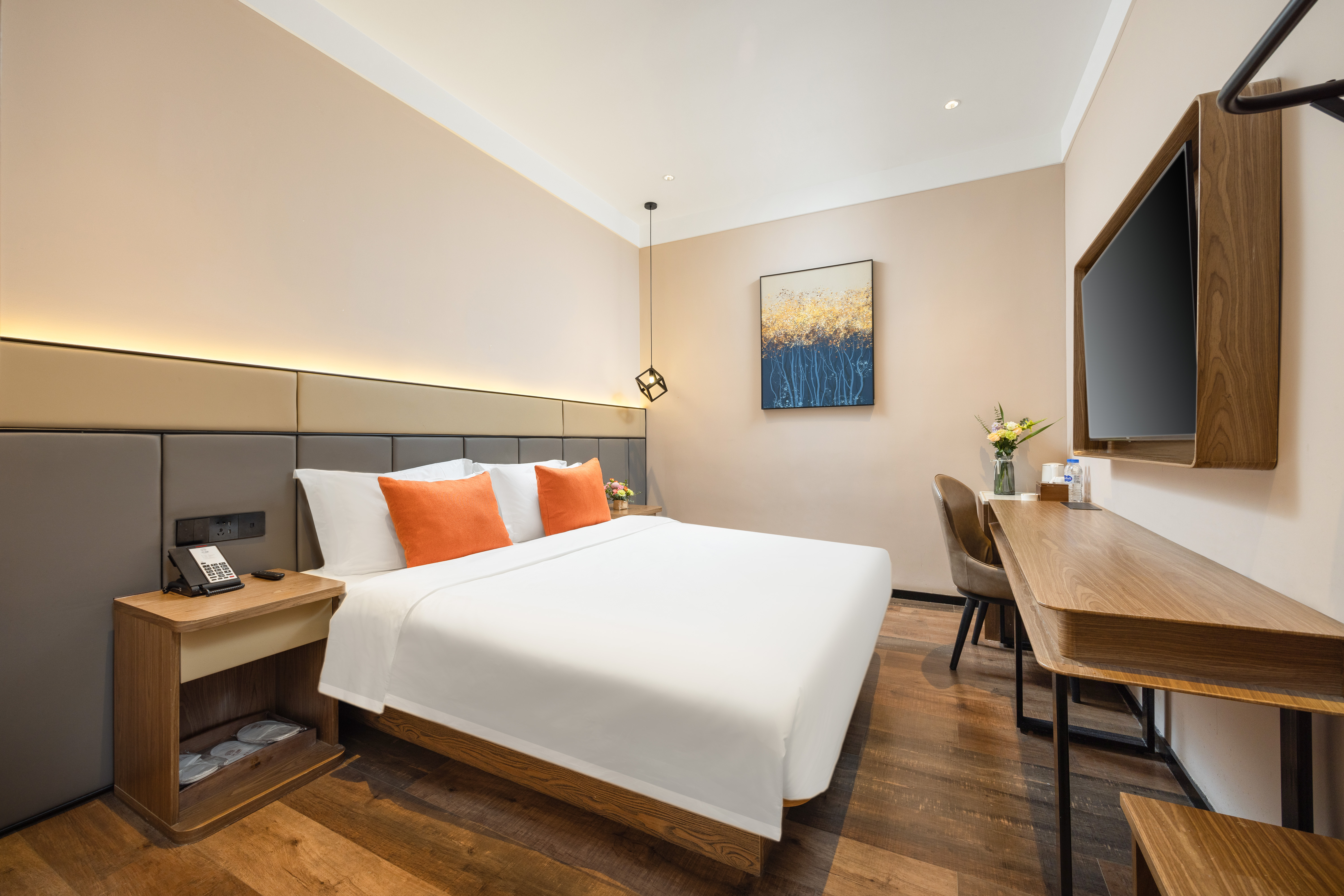 禧悦·静谧舒睡大床房【决明子睡枕+智能电视投屏】