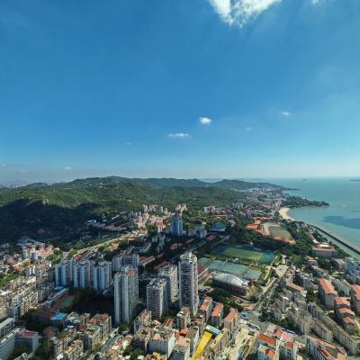 超高層尊享日出日落海景大床房（俯瞰廈大白城） 廈門怡海灣雙子塔海景公寓優惠