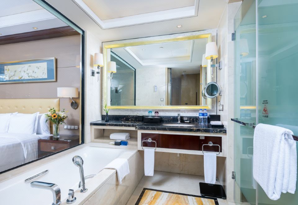 高级豪华大床房-杜拉维特衞浴金可儿床垫超大豪华浴缸