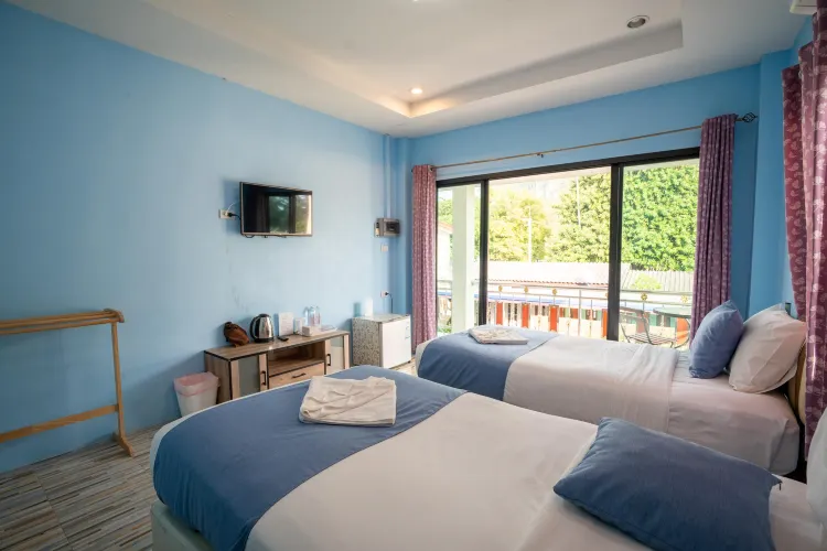 ห้องแฝดสแตนดาร์ดพร้อมวิวสวน