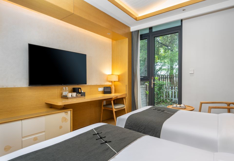 幽篁居双床房·新中式风阳光庭院+投屏电视+智能客控