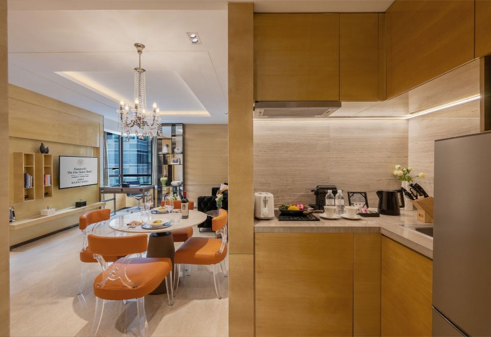 雙錦閣至尊二居商務套房 | 城景書房+廚房+洗烘一體機