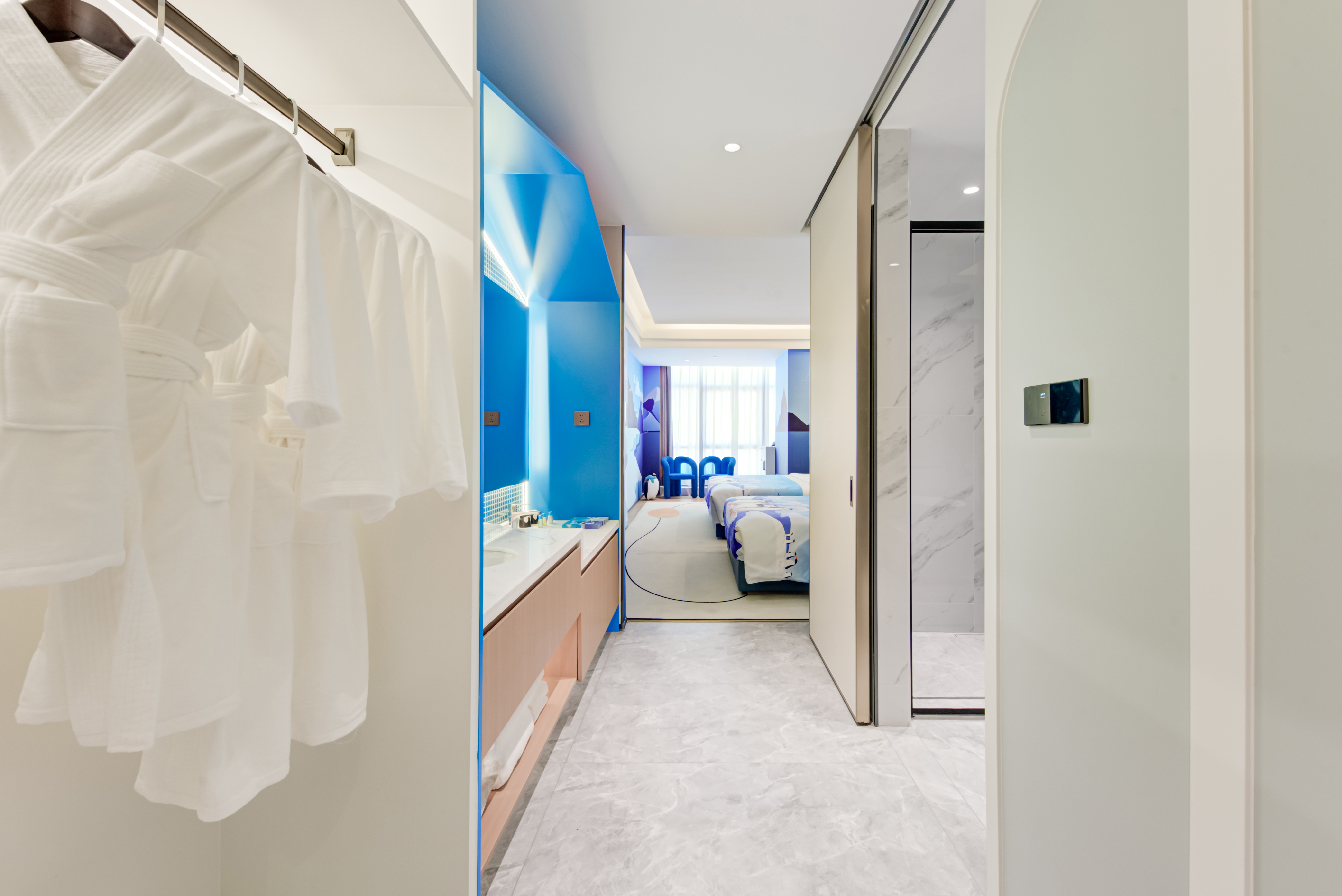 企鵝親子雙床房【主題萌趣+小童浴缸】