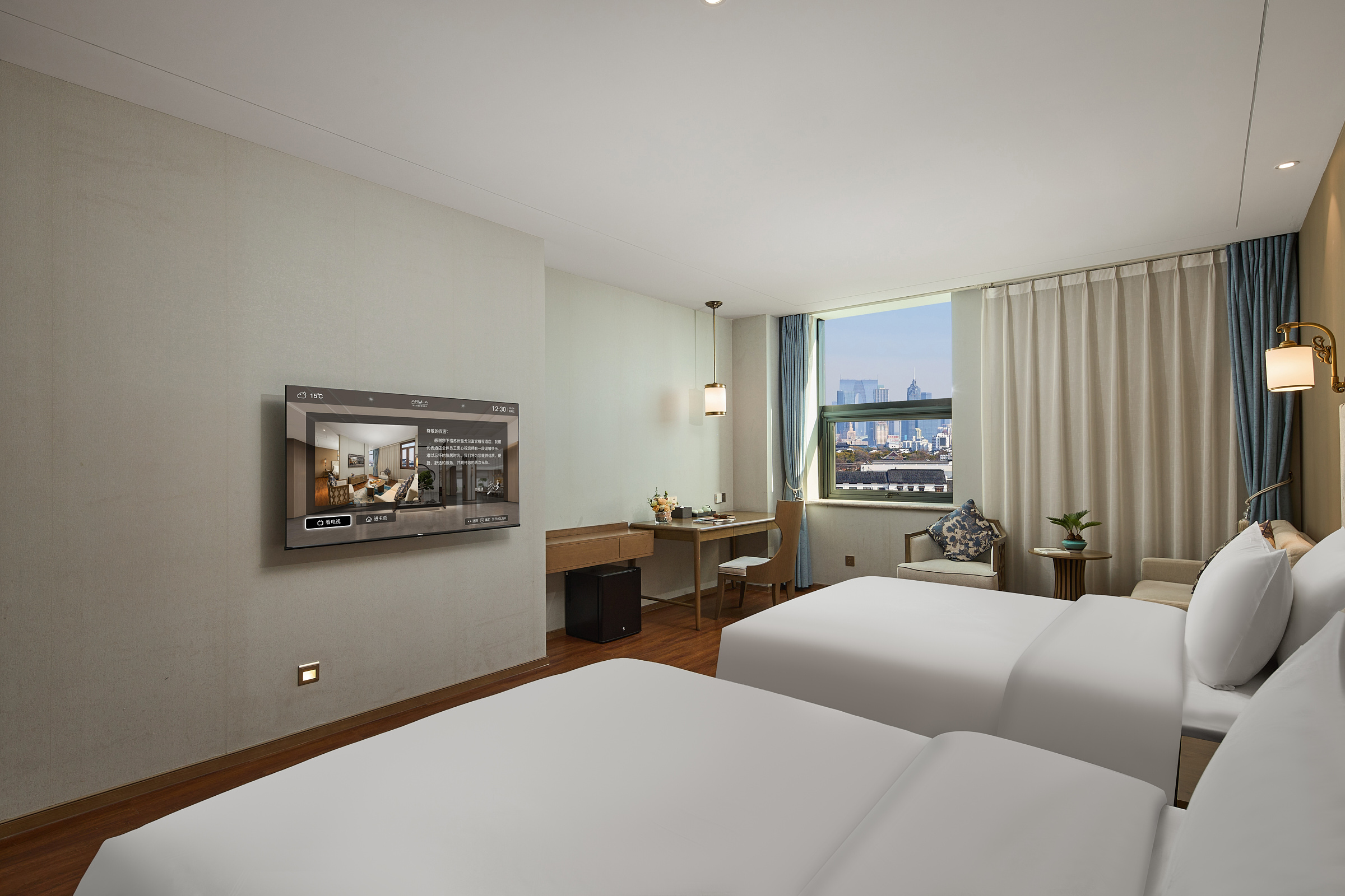 Arula·富宫尊享双床房（可投屏液晶电视）