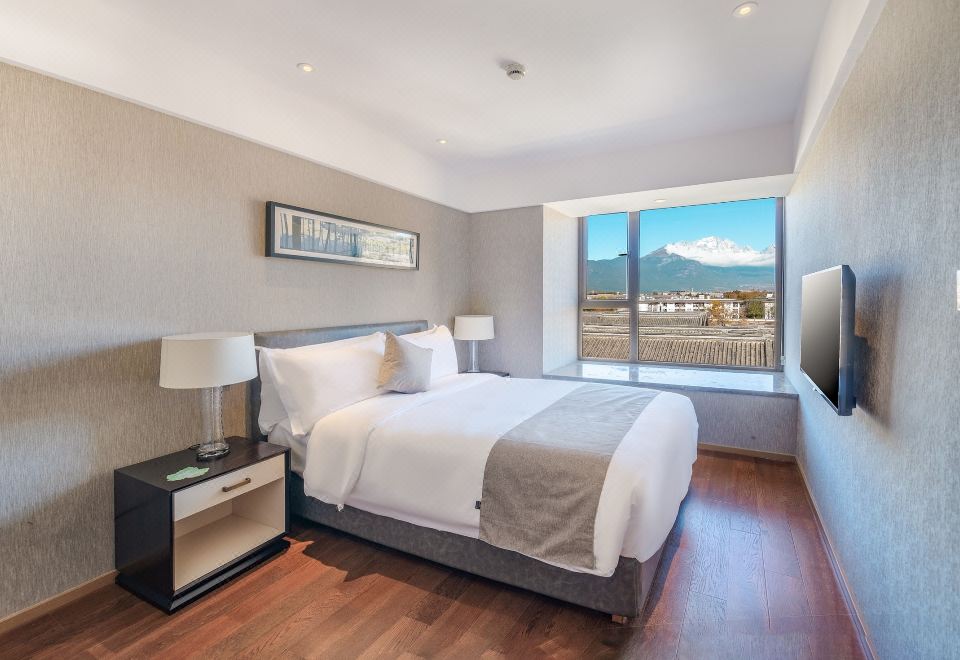 雪山觀景大床雙卧套房（玉龍雪山景+機麻）