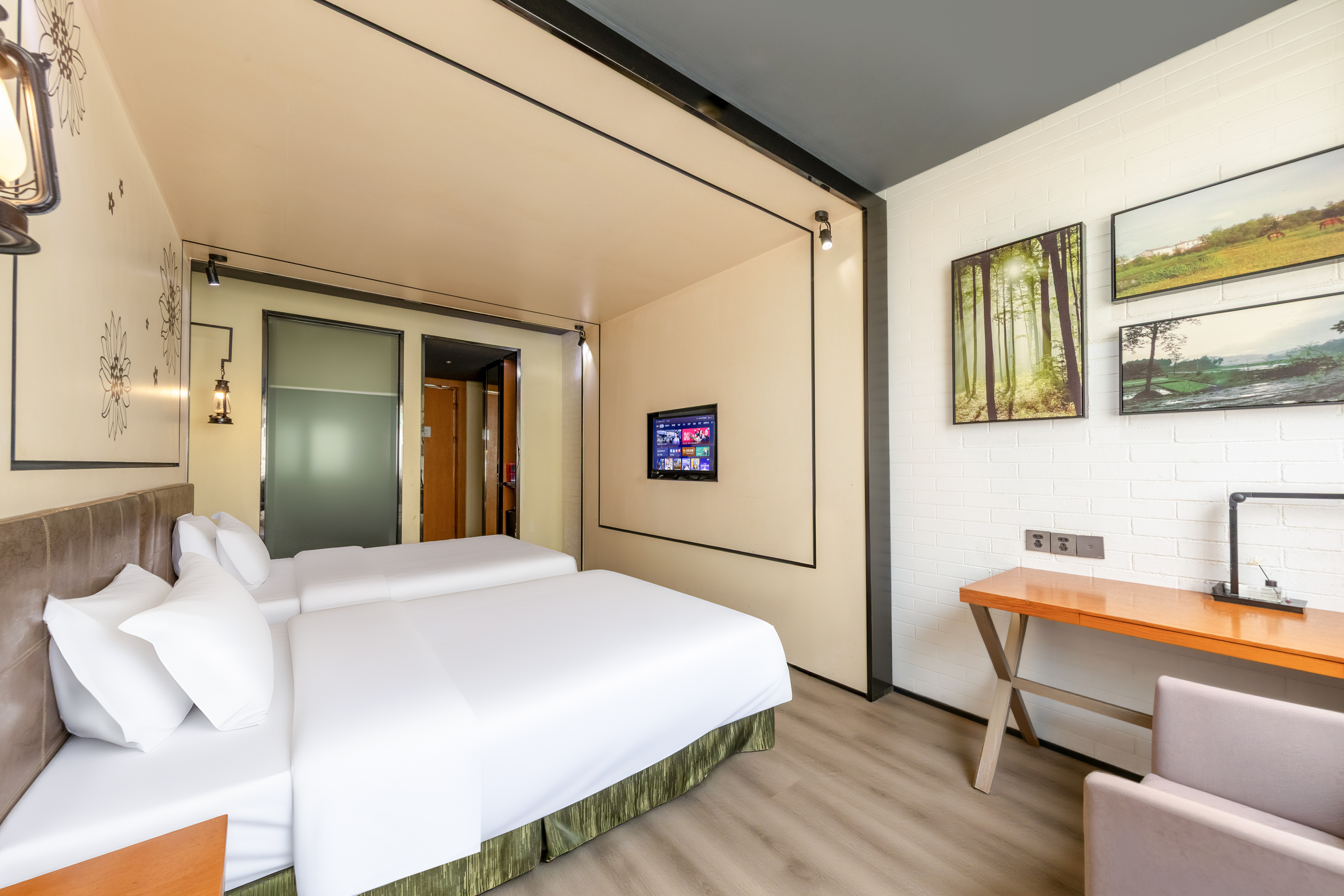 途窝拾光双床房【商务办公桌+品牌床垫】