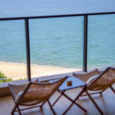 輕法假日風主題雙床房—180度海景 惠州華潤小徑灣UK海景設計公寓優惠