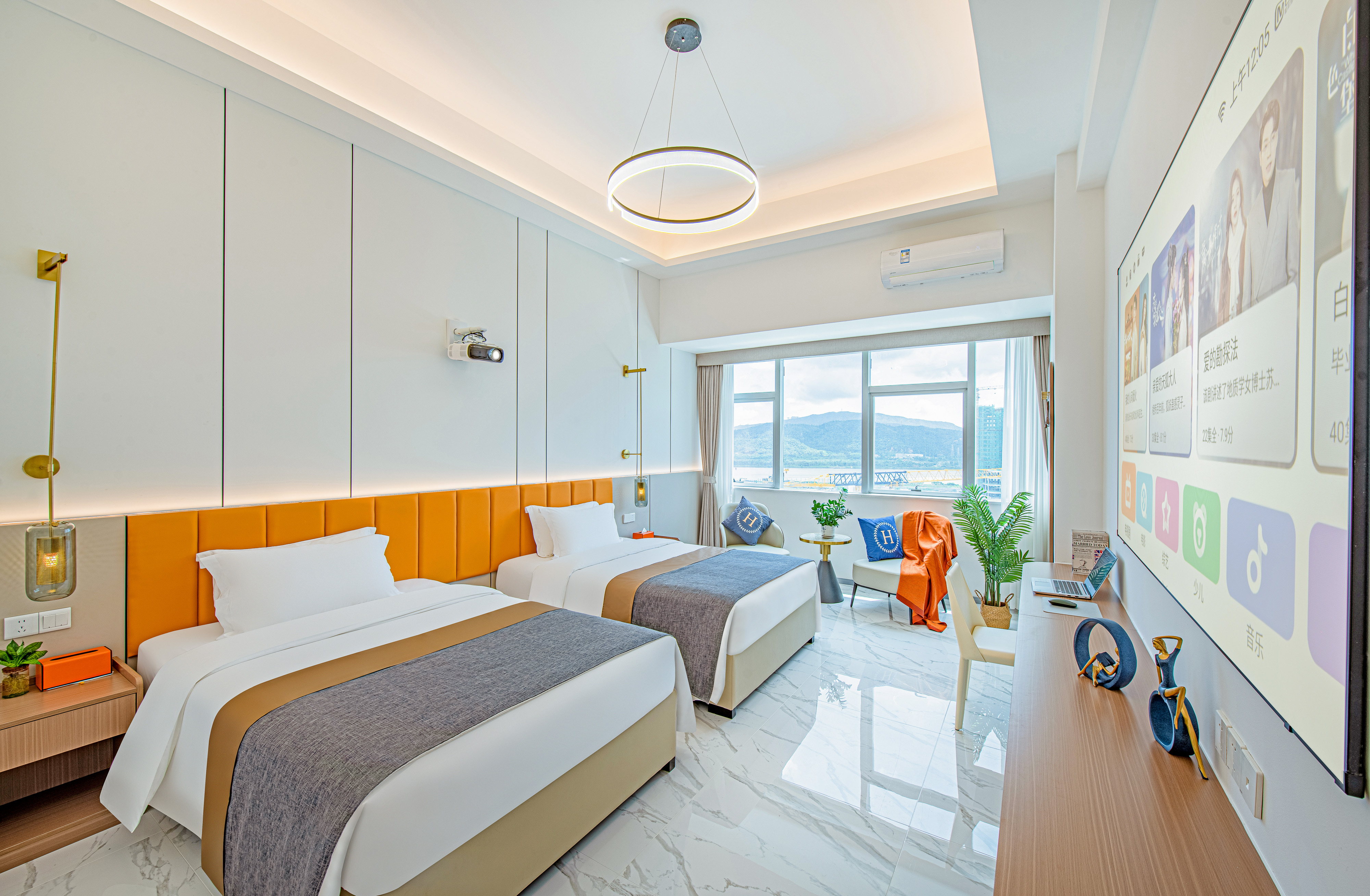 巨幕观影双床房【百寸屏幕+4K高清】