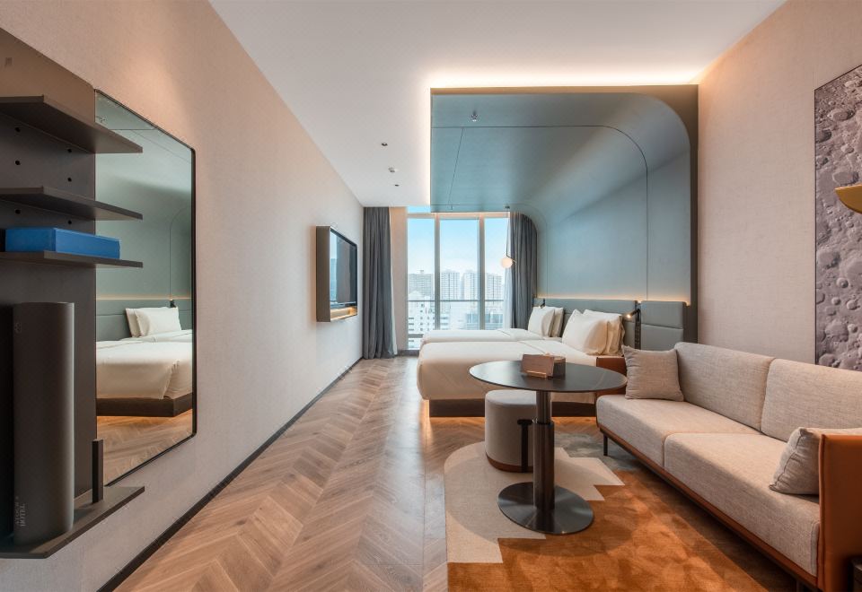 幾木家庭房【小冰箱+投屏電視+瑜伽墊+深睡PRO枕】