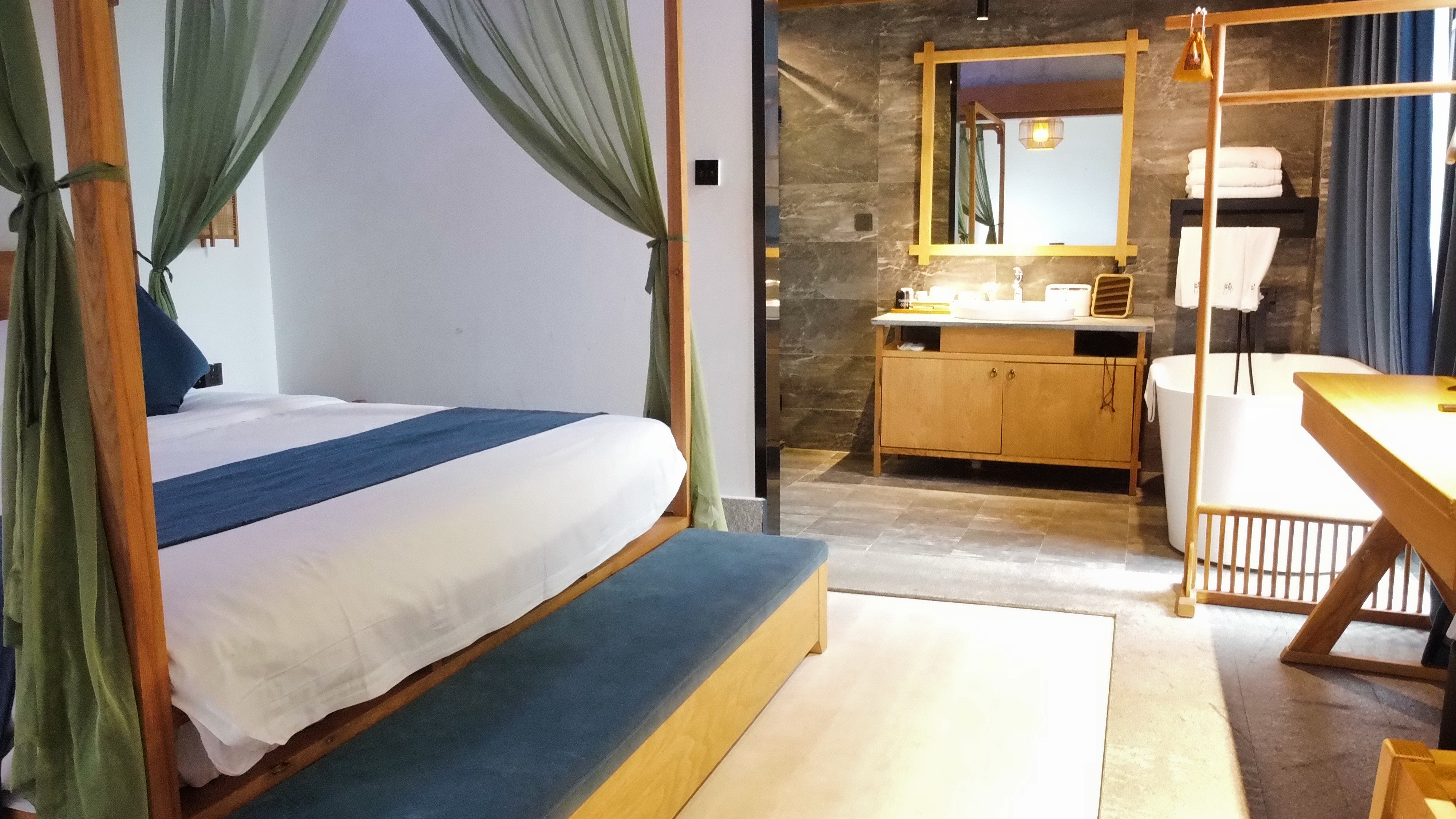 Miaotang yanziwu Guesthouse高级园景家庭房（榻榻米）｜智能｜恒温地暖